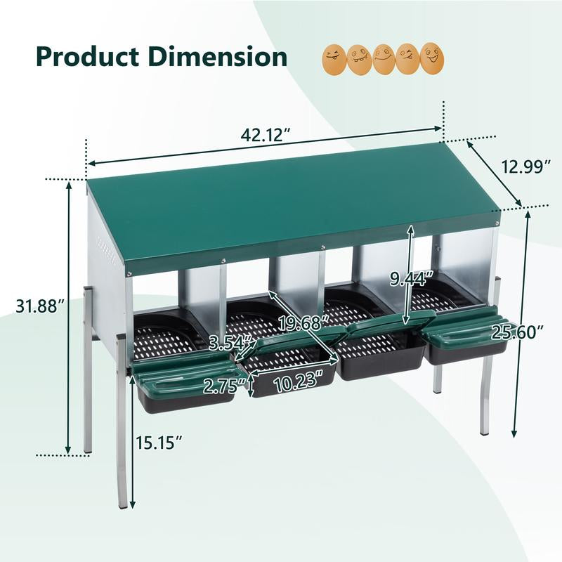 https://pawandcorazon.store › products › domiso-metal-chicken-nesting-box-8-room-nesting-boxes-for-poultry-galvanized-steel-easy-to-install-durable-design-easy-to-wash
