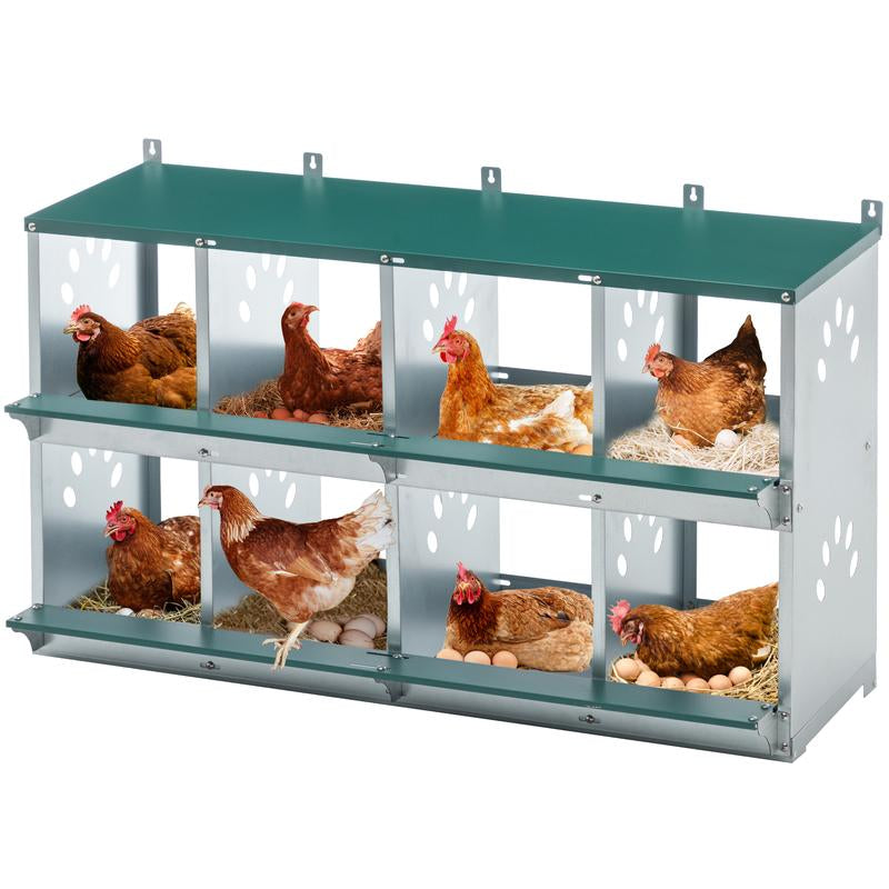 https://pawandcorazon.store › products › domiso-metal-chicken-nesting-box-8-room-nesting-boxes-for-poultry-galvanized-steel-easy-to-install-durable-design-easy-to-wash