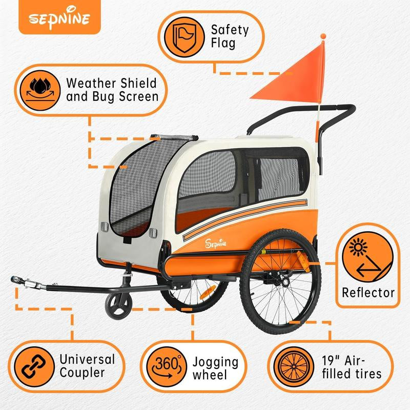 https://pawandcorazon.store › products › back-to-school-sepnine-2-in-1-dog-bike-trailer-and-pet-stroller-cart-easy-folding-frame-with-quick-release-wheels-universal-bicycle-coupler-non-slip-floor-internal-leash