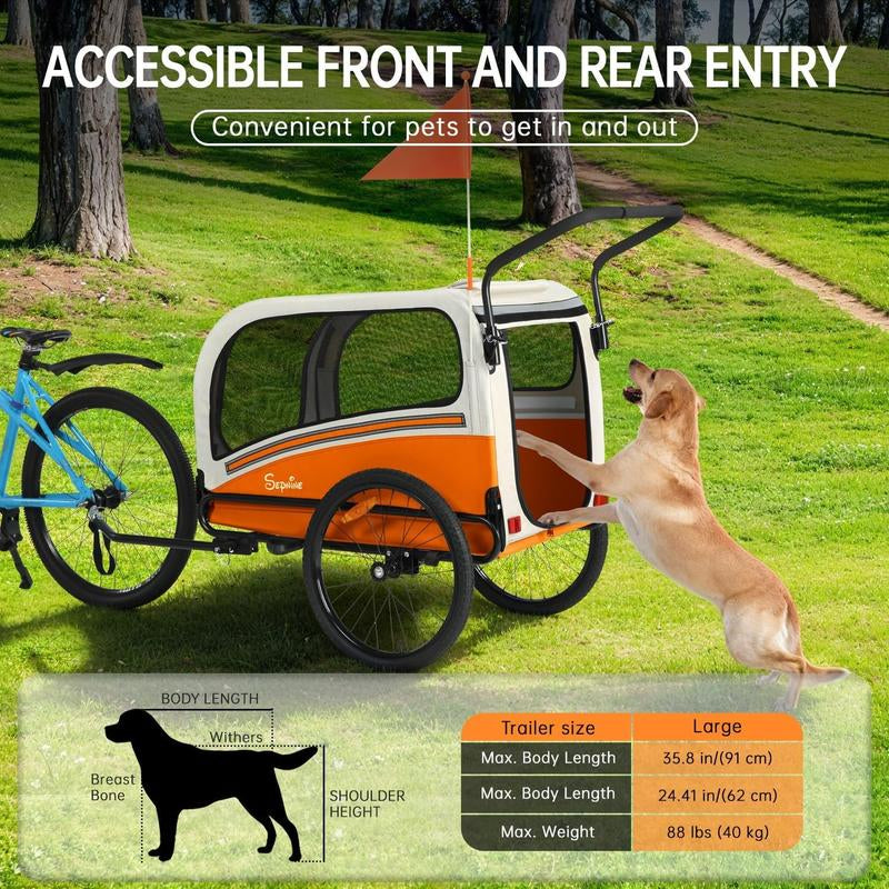 https://pawandcorazon.store › products › back-to-school-sepnine-2-in-1-dog-bike-trailer-and-pet-stroller-cart-easy-folding-frame-with-quick-release-wheels-universal-bicycle-coupler-non-slip-floor-internal-leash